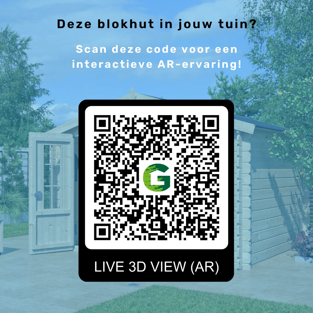 Woodlands Blokhut Quebec XL Groen Geïmpregneerd 415 x 385 cm - Afbeelding 6